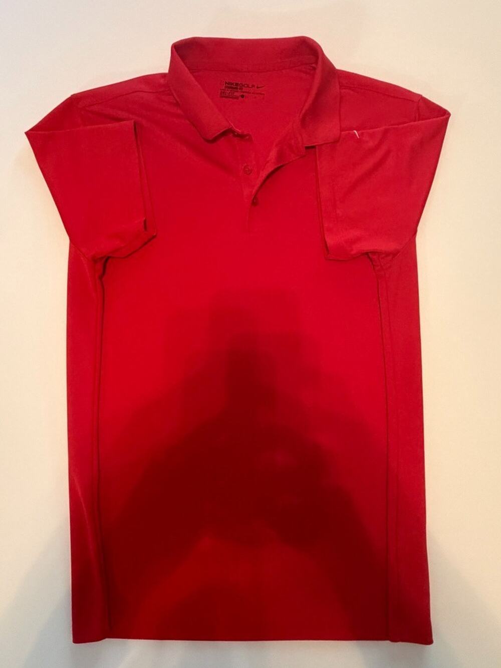 Nike Golf Dri-FIT Men's Polo Shirt Red Large Standard Fit Sleeve Swoosh Classic
